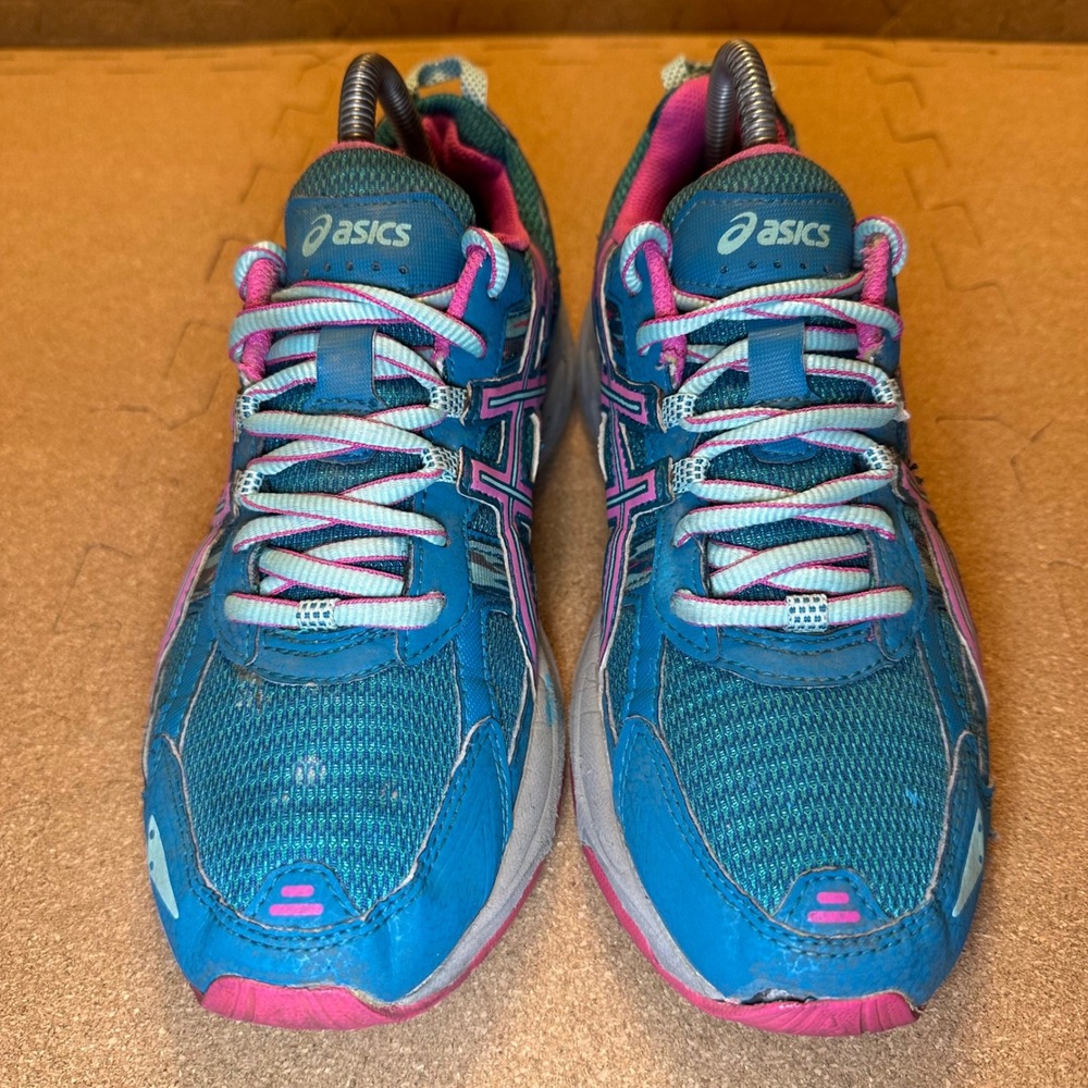 Asics Gel-Venture 5 Sneakers Womens 8.5 Blue Pink T5N8N Trail Running Shoes - Picture 2 of 11